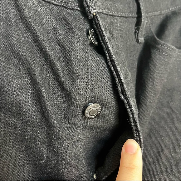 Women's Black Extra High Rise Kicker Boot Denim Jeans Size 6 Tall - Picture 6 of 7